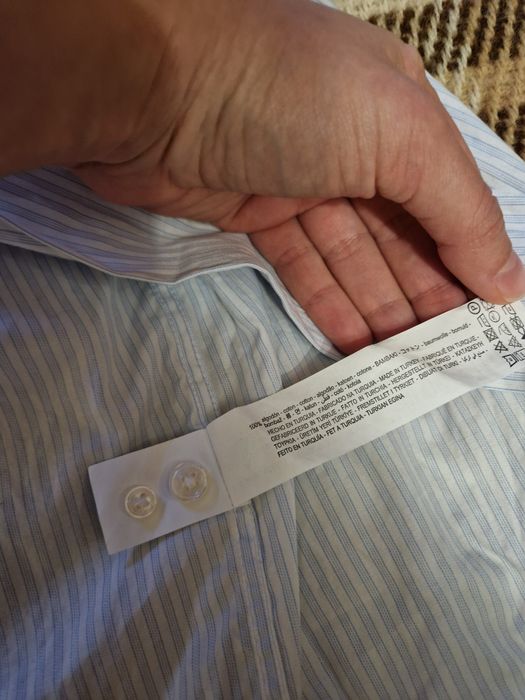Чоловіча сорочка Zara, slim fit розмір S, 100% бавовна