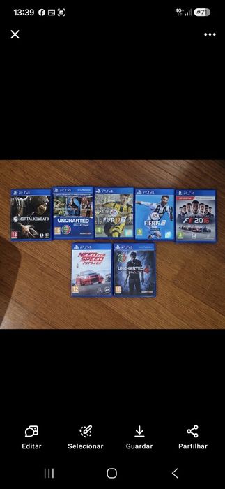 PS 4 Slim 1 TB + 7 jogos fisicos