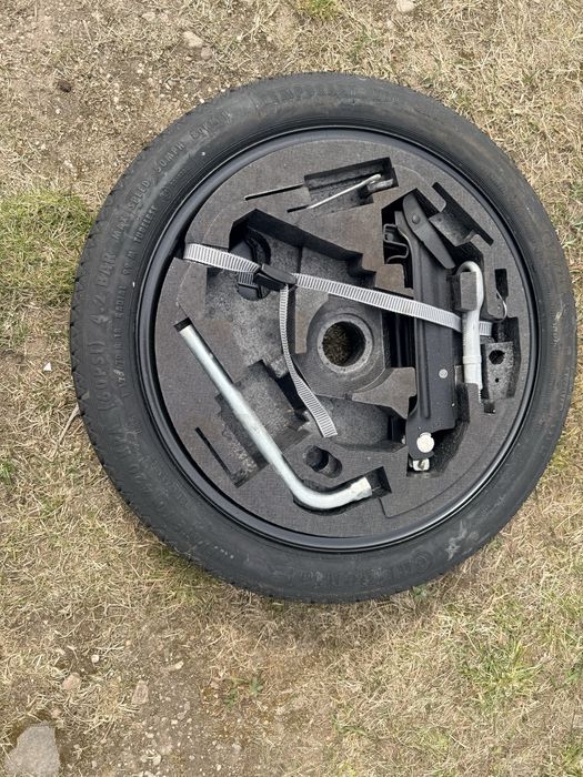 Koło zapasowe Vw Golf V plus zestaw naprawczy lewarek hak