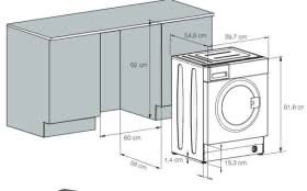 Para peças - Máquina lavar roupa encastrável 8kg 1400rpm A+++