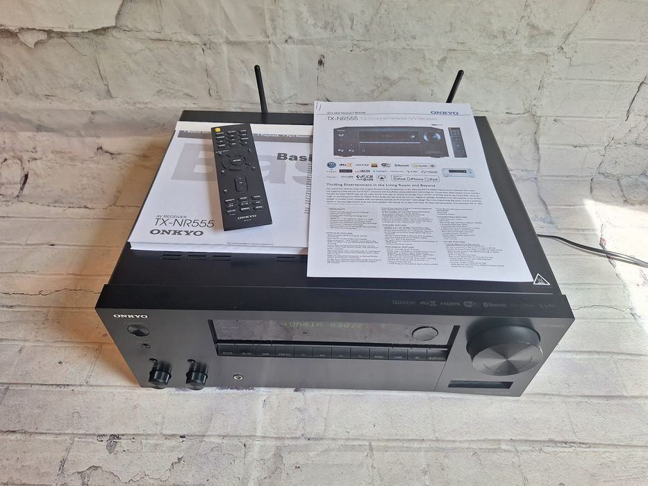 7.2 Onkyo TX-NR555 Wi-Fi BT  Atmos Vision Spotify net radio