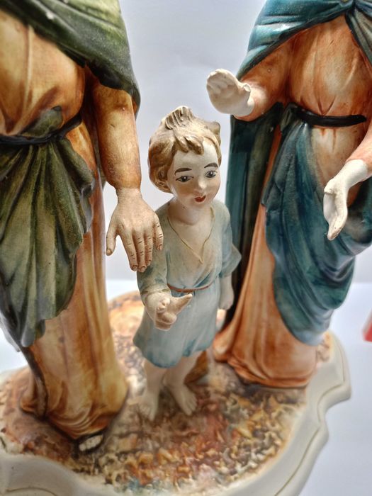 Wielka figura Capodimonte Matka Boska parcelana-