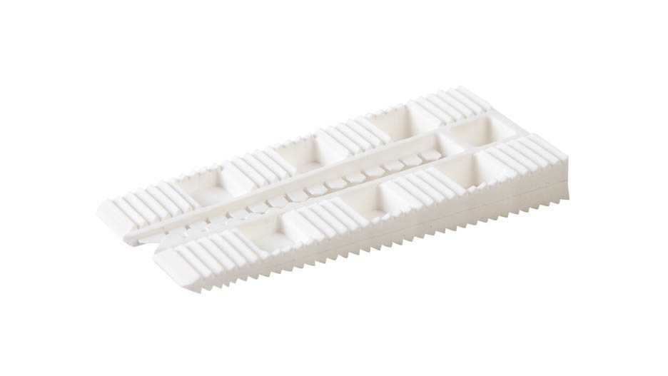 Kliny do poziomowania łat 100 szt 10x38x77 mm kliny plastikowe