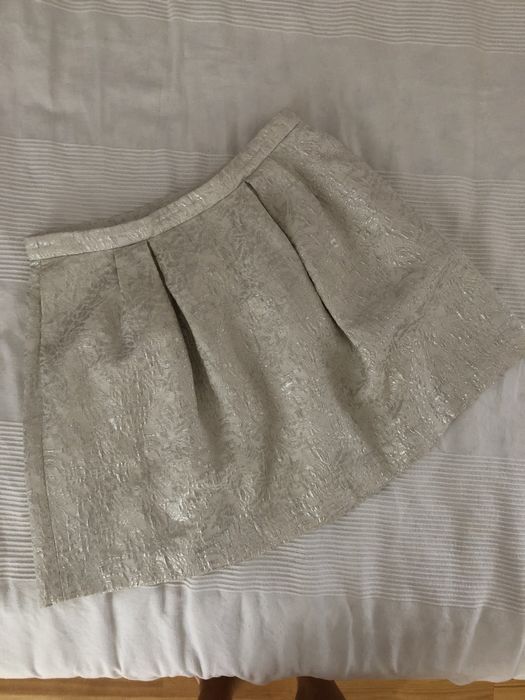 złota tłoczona spódnica H&M