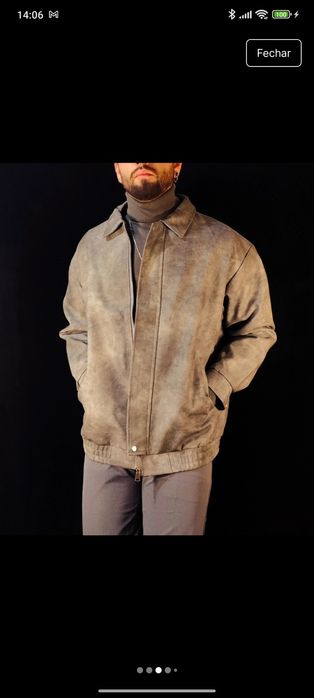 Casaco Couro Sintético M Novo