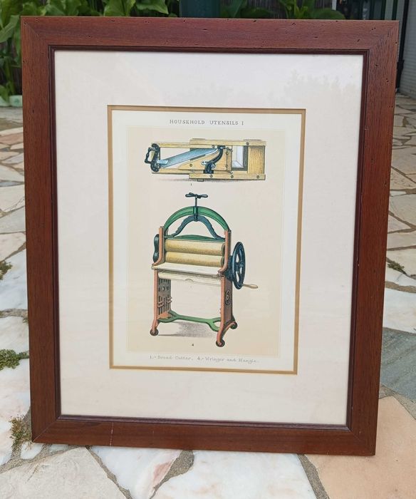 quadro gravura antiga emoldurada