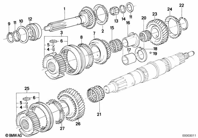 BMW E30 E24 E28 E23 23121224164 Łożysko skrzyni biegów OEM
