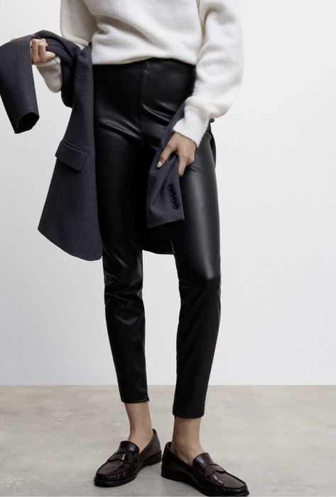 Шкіряні лосини mango