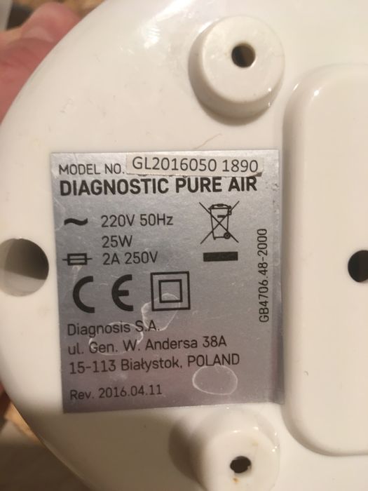 Nawilżacz powietrza Diagnostic Pure Air