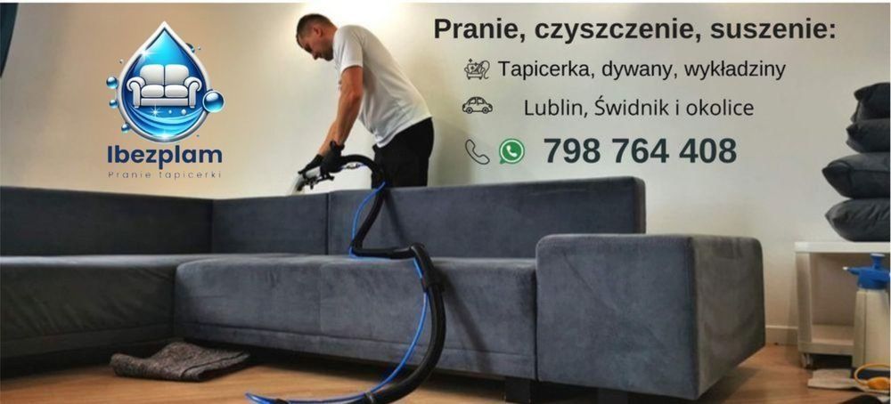 Pranie czyszczenie tapicerki, narożnika, sofy, kanapy, fotela, dywanu