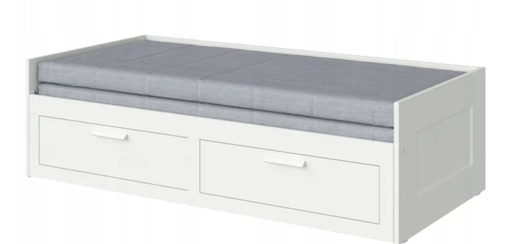 Ikea brimnes łóżko rozkladane z materacami