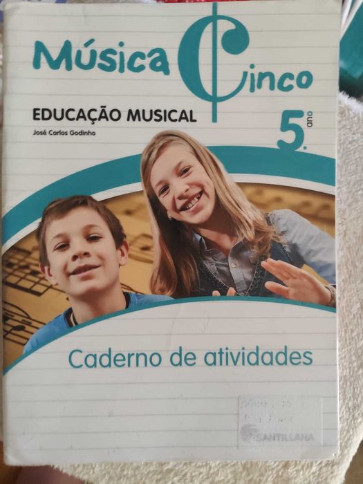caderno de atividades, 5.º ano, educação musical e matemática