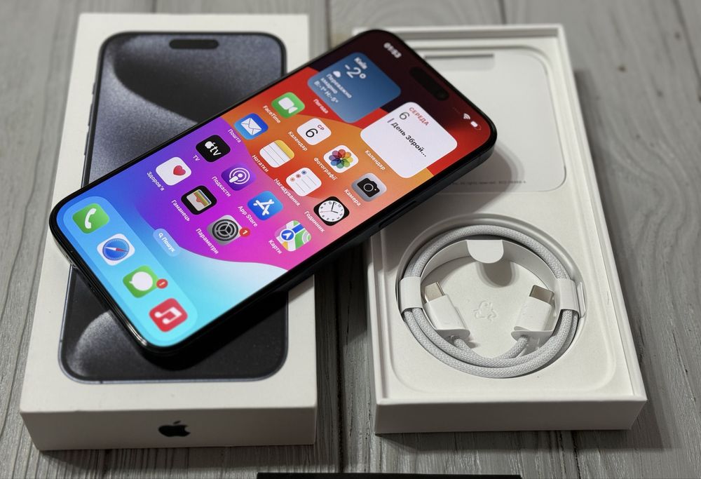 Гарний IPhone 15 Pro Max 512 Gb Blue Titanium Гарантія Магазин+обмін