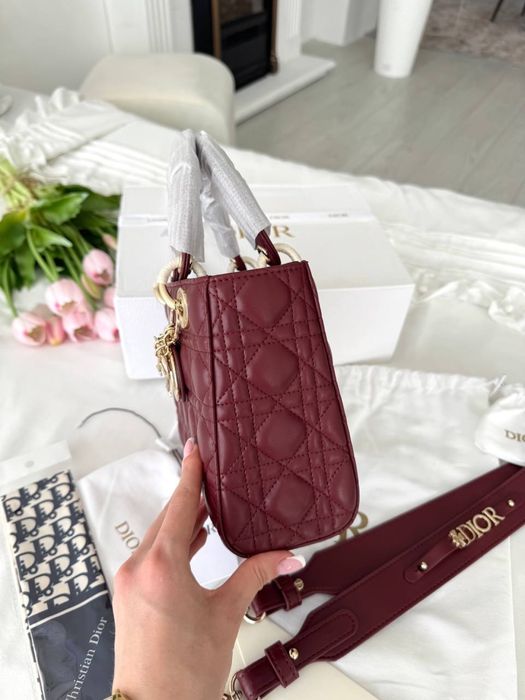 Torebka Dior lady burgundy