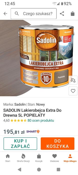 Lakierobejca. Popielaty. 5 l.