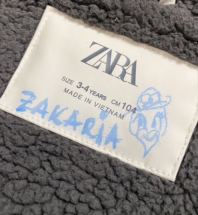 Детская 3-4 года теплая курточка парка Zara курточка на флисе дождевик