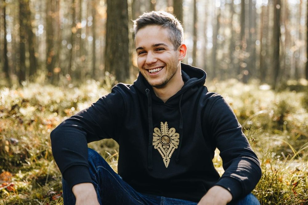 PODHALER bluza z kapturem kangurek góralska haft parzenica