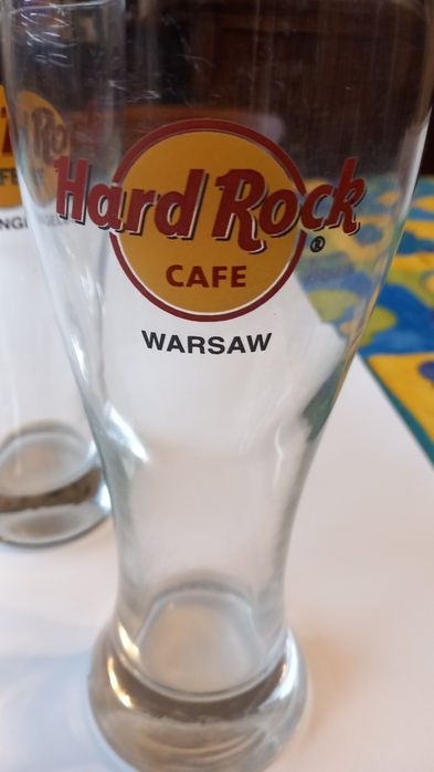 Zestaw 6 kolekcjonerskich szklanek do piwa Pilsner Rock Cafe