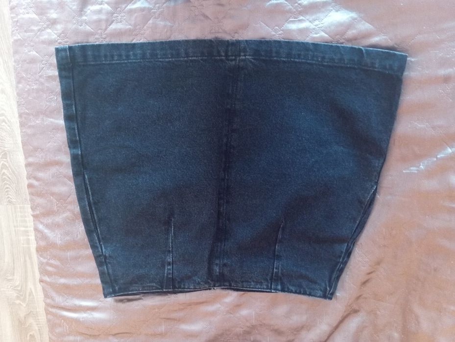 Mini czarna jeans M L damska klasyczna