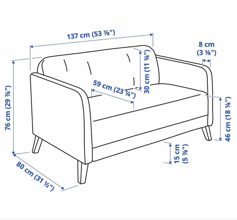 2-lugares Sofa Ikea