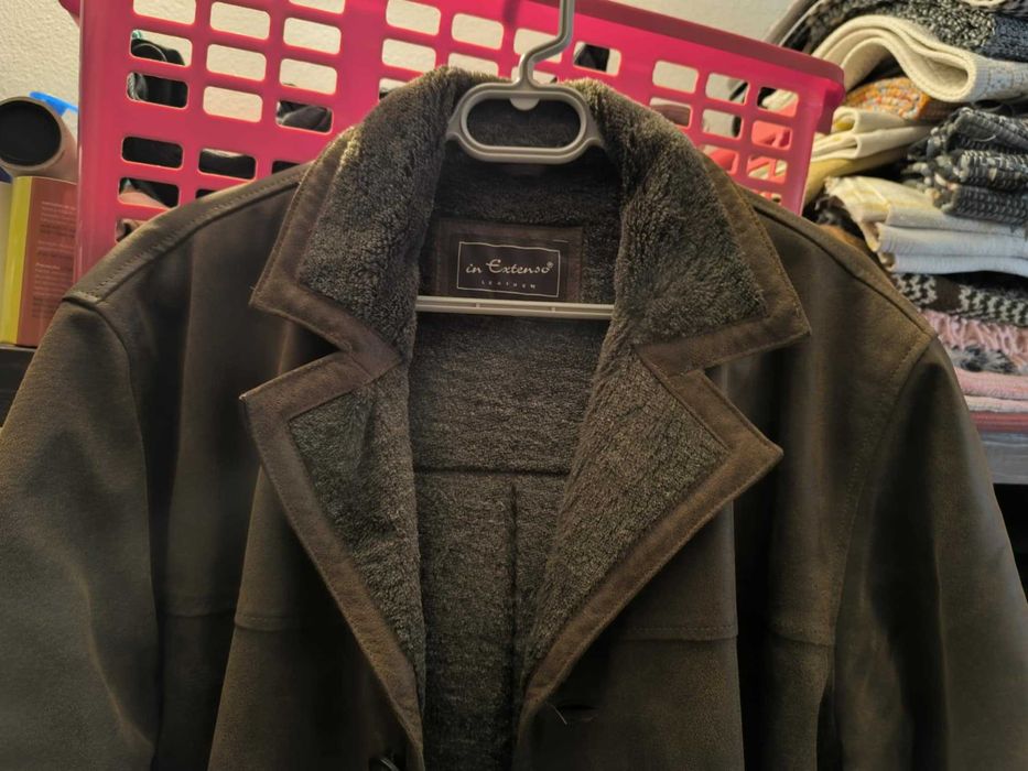 Casaco homem cor castanha