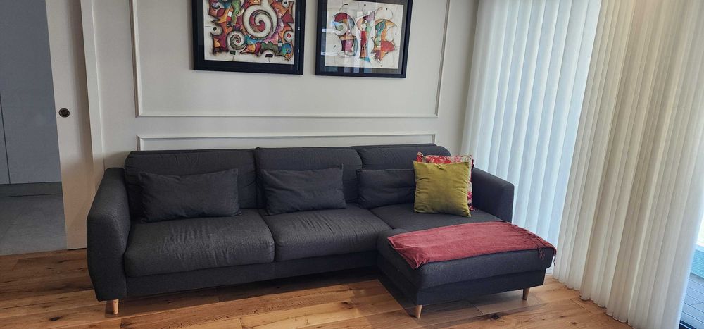 Sofá 3 lugares com chaise