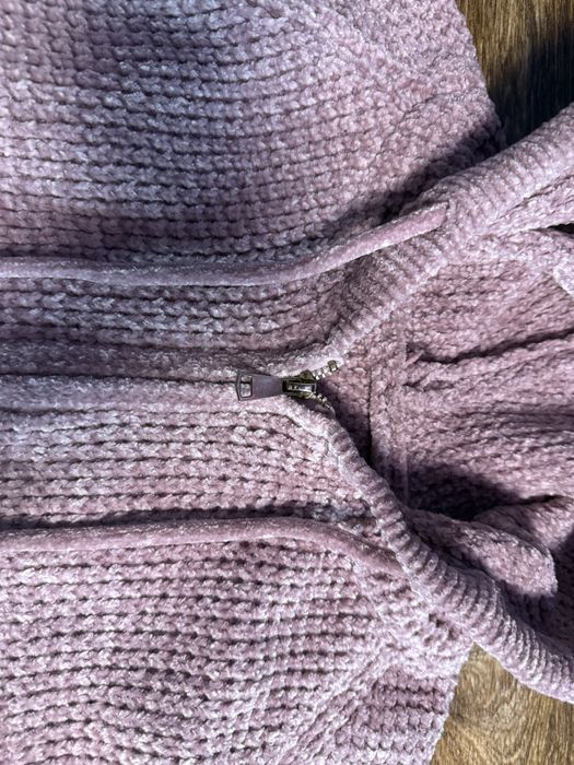 Кофта вязка велюр на молнии 48р