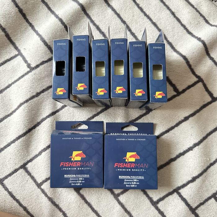 Волосінь FISHERMAN чорна та біла 20мм