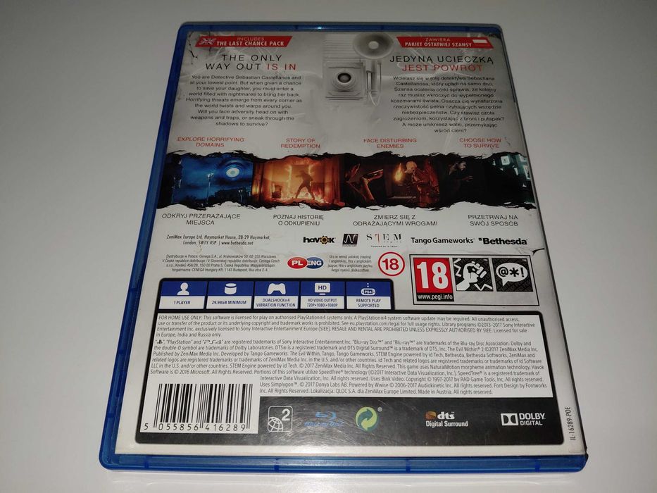 ps4 THE EVIL WITHIN 2 gra jak resident evil po polsku unikat