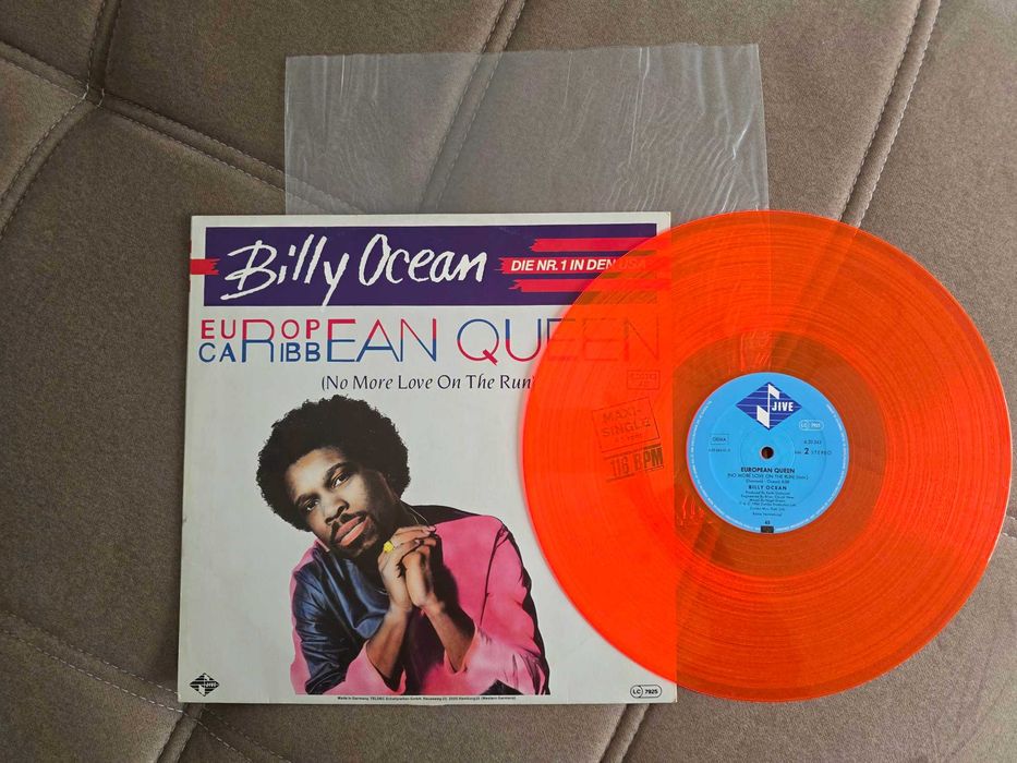 Płyta winylowa Billy Ocean European Queen, pomarańczowa, stan M, kolekcjonerska