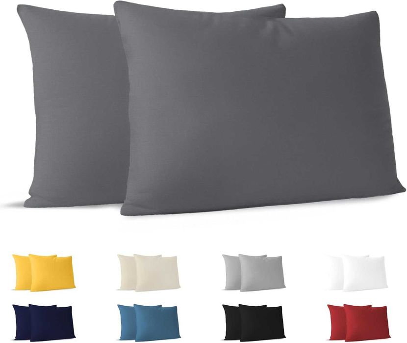 Poszewki na poduszki 30 x 50 cm, 2 szt, 100% bawełna dżersej, 150 g/m2