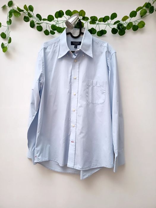 Camisa Azul com Riscas, de Homem