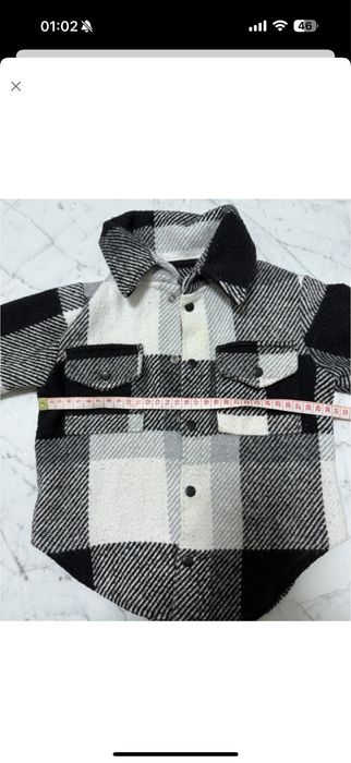 Дитяча тепла сорочка в клітинку