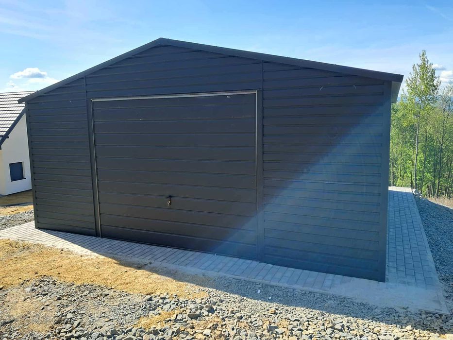 Garaż blaszany 6x6 WZMOCNIONY PROFILAMI. Producent. Cała POLSKA