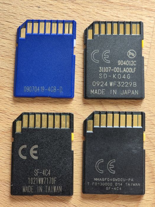 4 Cartões SD 4GB - Só 15€!