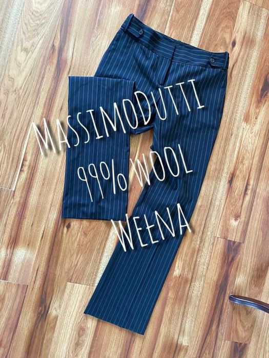 M l massimo dutti spodnie welna szerokie nogawki szwedy dzwony