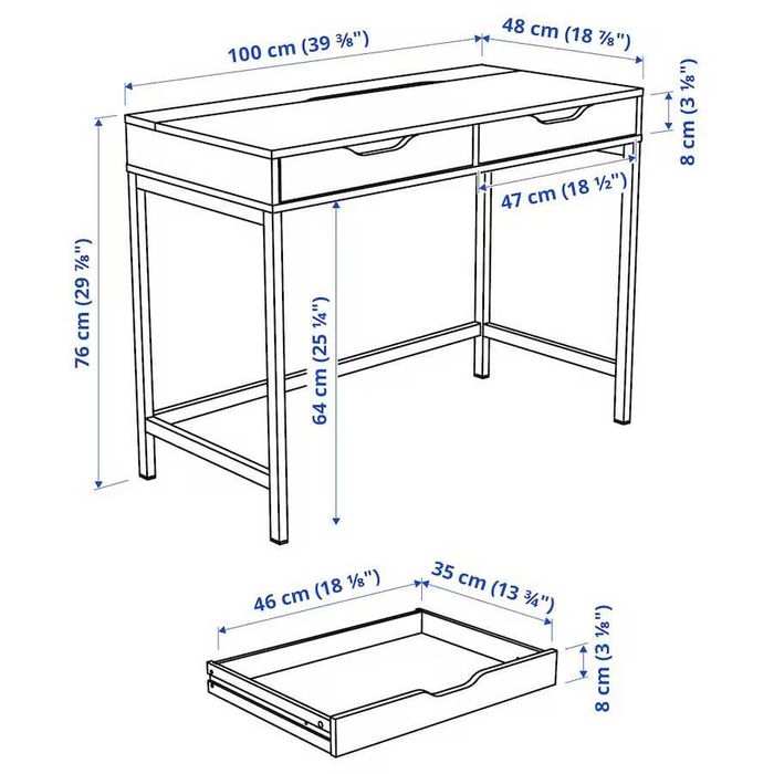 Secretária ALEX IKEA 100