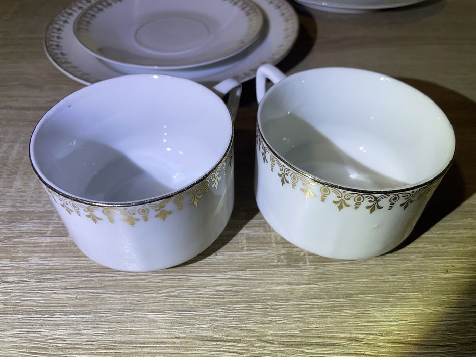 KPM Krister Waldenburg Silesia Wałbrzych Porcelana Antyk Stara Trio