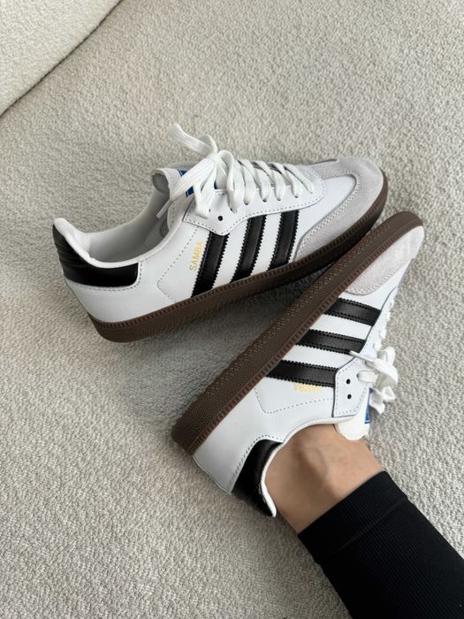 ‼️Кросівки Adidas Samba White Black Gum