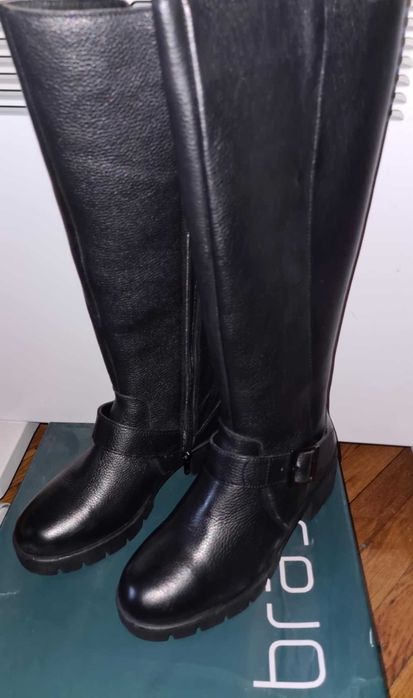 чоботи жіночі braska зимові натуральна шкіра хутро нові Браска сапоги