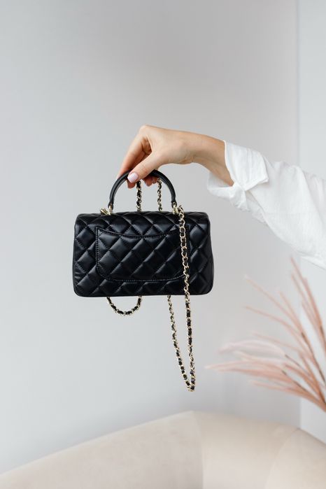 Сумка Chanel 20 з ручкою | чорна