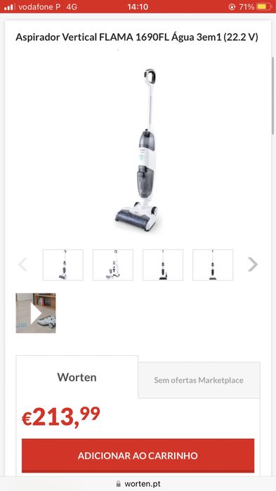 Aspirador Vertical FLAMA 1690FL Água 3 em 1