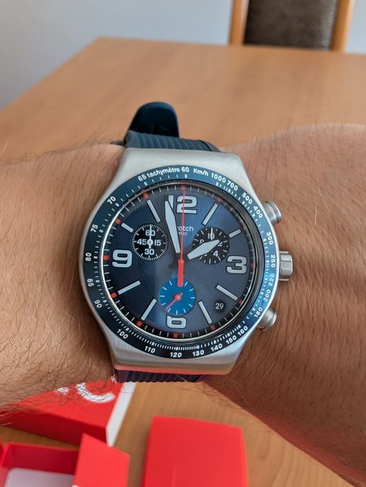 Swatch Irony BLUE GRID (YVS454) stan bdb