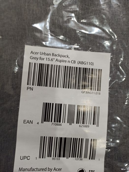 Acer urban backpack PC 15,6''