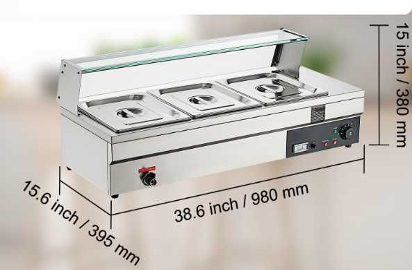 Podgrzewacz Bufetowy ze Stali Nierdzewnej 1500 W *DARMOWA DOSTAWA*