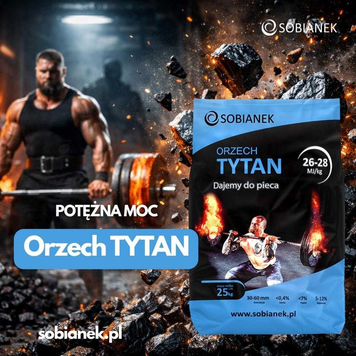 Orzech TYTAN Sobianek groszek węgiel