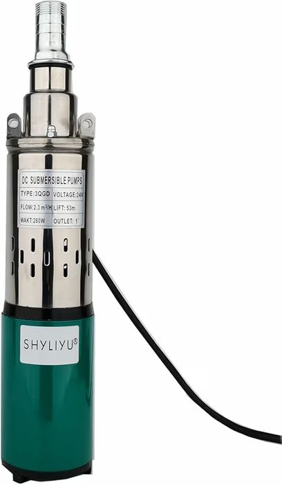 Bomba de poço submersível solar DC 24V 260W Poço profundo 3" Tubo Para