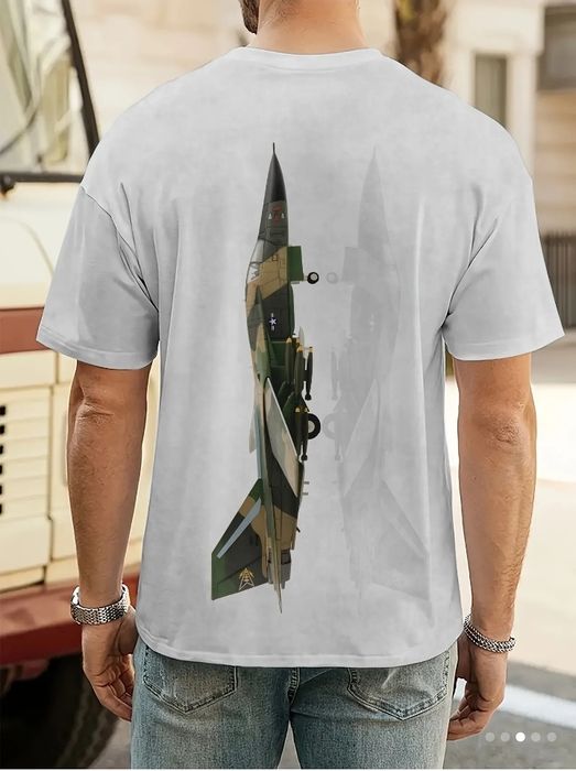 Koszulka męska z nadrukiem myśliwca 3D XL