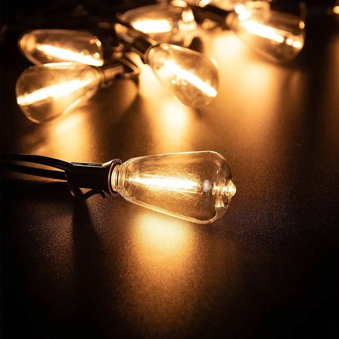 Вулична/ретро гірлянда лампи Едісона 15 м 25 патронів/лампочок