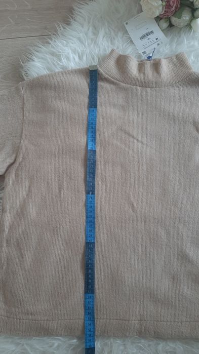 Sweter Zara bezowy carmel polgolf oversize M 38